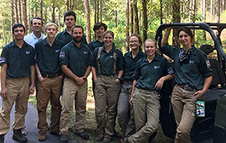 Members of the North Carolina Youth Conservation Corps, a summer program which is supported through PBV’s annual donation to the Conservation Trust of North Carolina