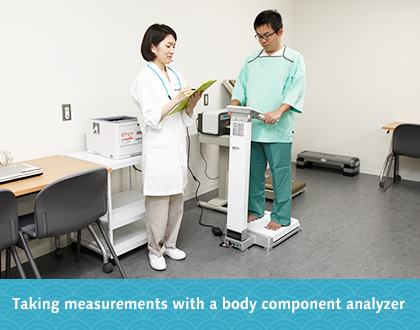 Taking measurements with a body component analyzer