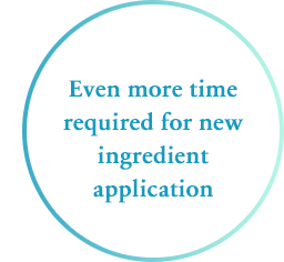 Even more time required for new ingredient application