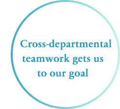 Cross-departmental teamwork gets us to our goal